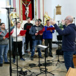 Nagrywanie płyty z okazji 100-lecia chóru męskiego "Lutnia" w Warcie